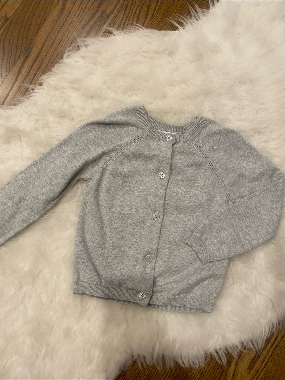 Old Navy Gray Button-Front Kids Cardigan 3T